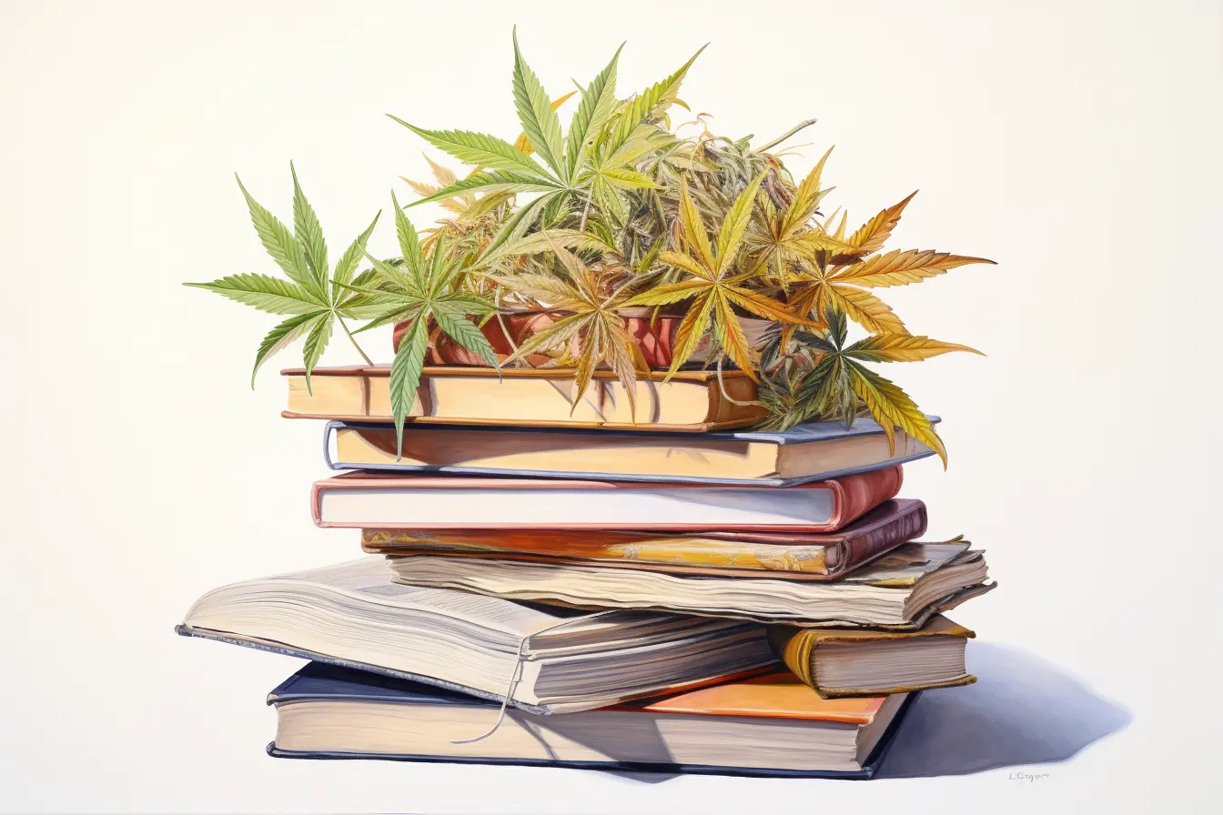 Bunte Bücher werden spannender, wenn sie von Cannabis veredelt werden, einer Pflanze, die viele Namen hat.